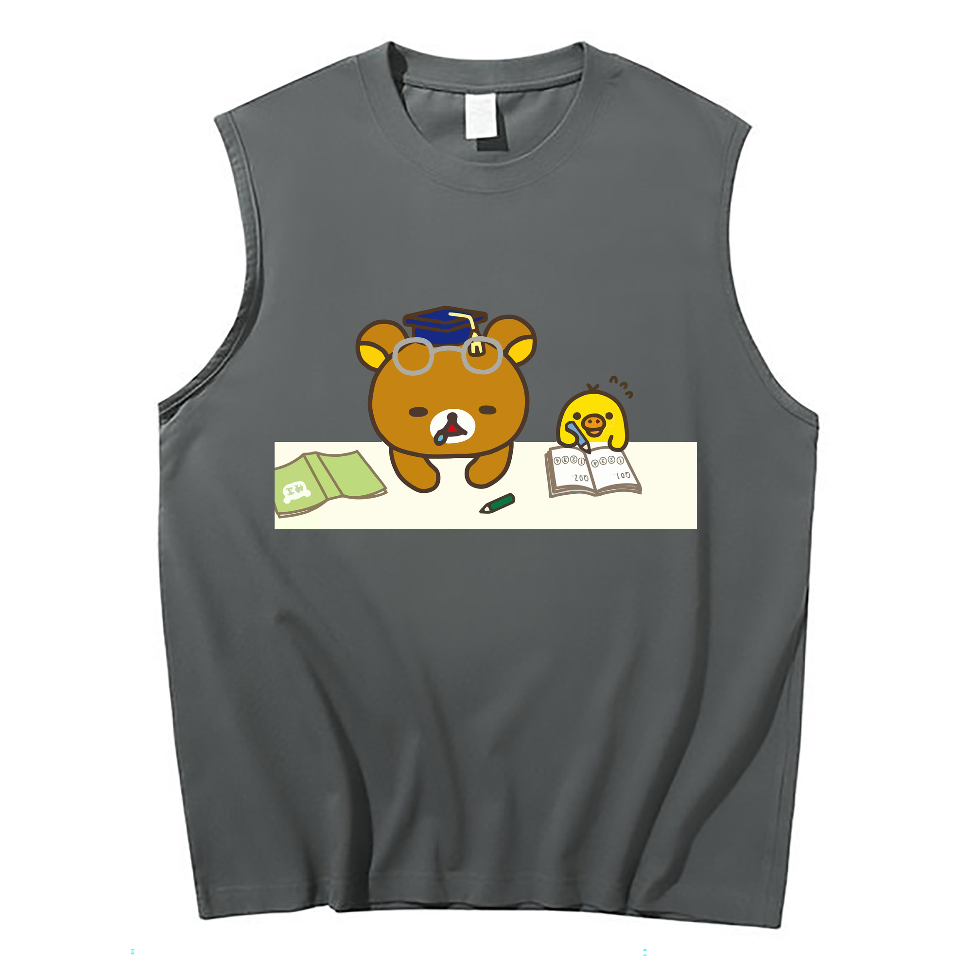 （画像用） リラックマ リラックマ キイロイトリ Rilakkuma Korilakkuma Kiiroitori コットン100％タンクトップ（フロントプリント）